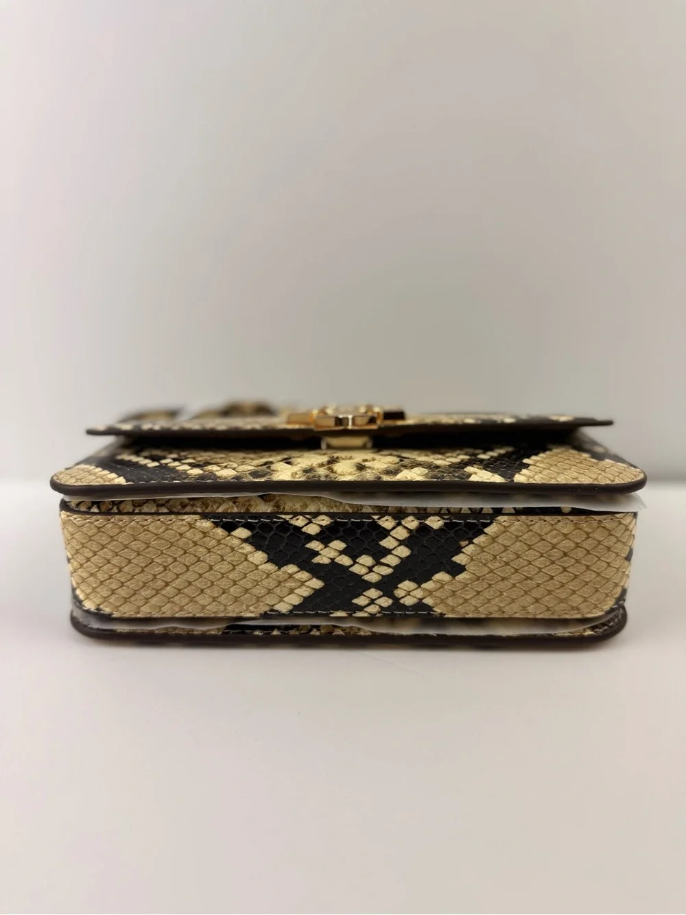 $598 Tory Burch Eleanor Exotic E/W Small Convertible Shoulder Bag